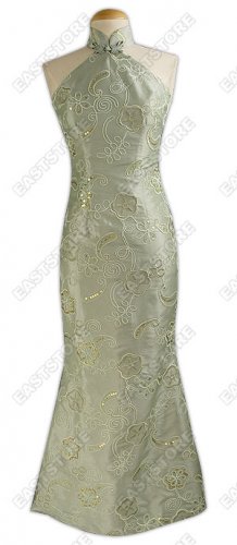 Unique Floral Embroidered Fishtail Dress