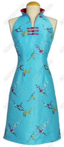 A-Shaped Plum Blossom Embroidery Dress