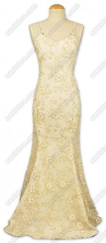 Magnificent Floral Burn-Out Silk Fishtail Dress