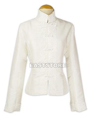 Feminine Thai Silk Jacket With Lace