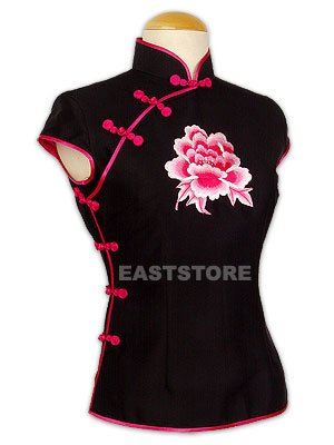 Feminine Chinese Peony Blouse