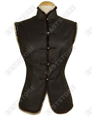 Plain Silk Crape Vest(Quilted)
