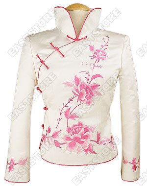 Miraculous Flowers Embroidered Silk Jacket