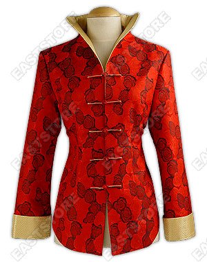 Graceful Rose Brocade Jacket