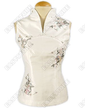 Paillettes Adorned Thai Silk Blouse