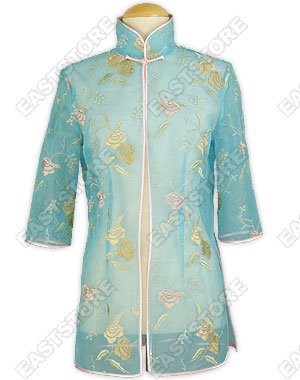 Floral Embroidered Silk Voile Blouse