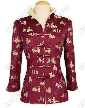 3/4-Length Sleeves Silk Brocade Jacket