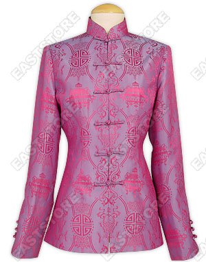 Silk Double-Fishes Pattern Jacket