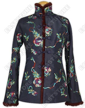 Snug Paillettes Decorated Embroidery Jacket(Quilted)