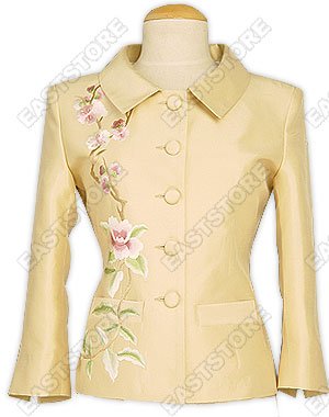 Chic Embroidered Silk Jacket