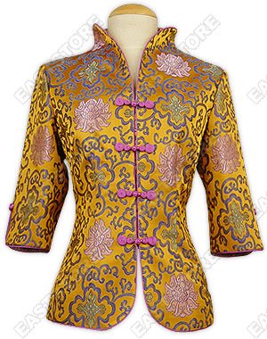 Colorful Fu Gui Flower Brocade Jacket