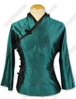 Exquisite 3/4-Length Sleeves Silk Blouses