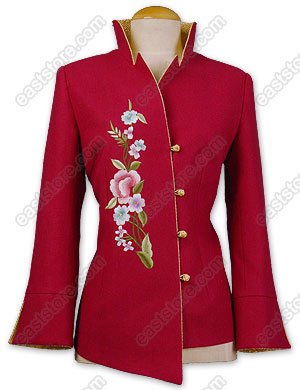 Unique Floral Embroidered Wool Jacket