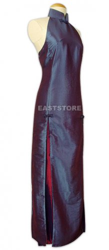 Chinese Evening Dress-Shining Half-back Dress