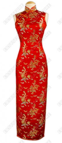 Dragon and Phoenix Silk Brocade Cheongsam
