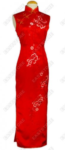 Jubilant Peony Embroidered Silk Cheongsam