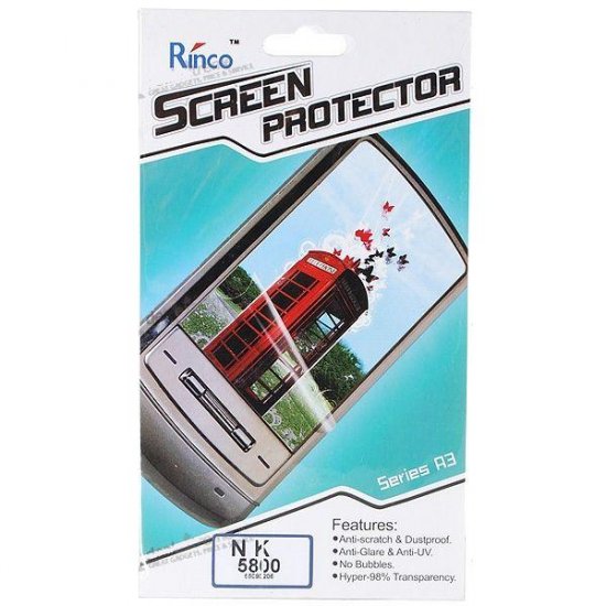 Rinco LCD Screen Protector for Nokia 5800 Cell Phones