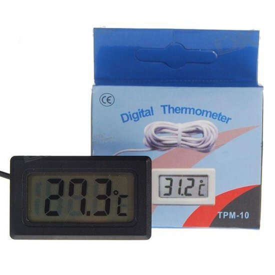 Digital Compact LCD Thermometer with Outdoors Remote Sensor