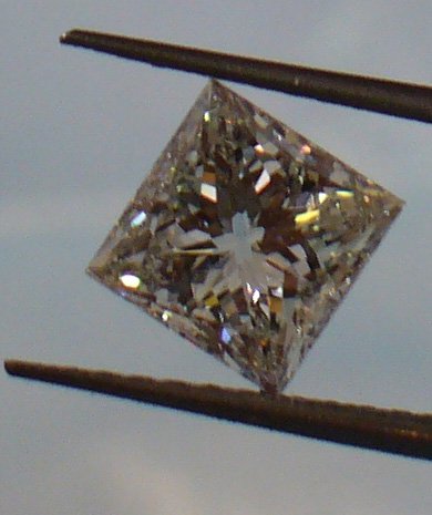 1.02ct Brilliant Princess G color Diamond with GIA