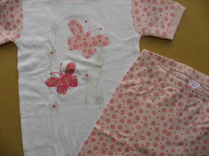 Old Navy Baby Girls Pajamas - Flowers & Butterflies - Sweet Pink