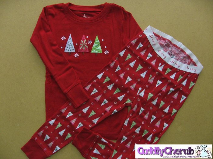 Old Navy Baby Girl Pajamas, Red Christmas