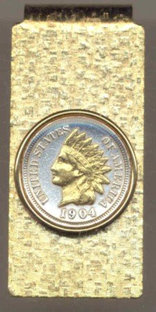 Indian Head Penny Coin Money Clip