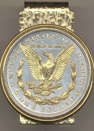 Morgan Silver Dollar Coin Money Clip Eagle