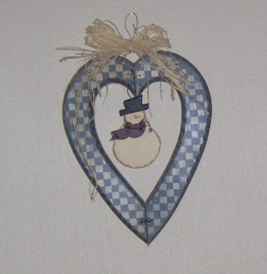 Primitive Wall Decor - Wooden Heart - Changing Seasons