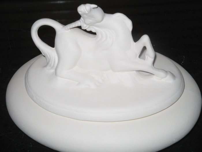 Ready To Paint Ceramic Unicorn Trinket Box