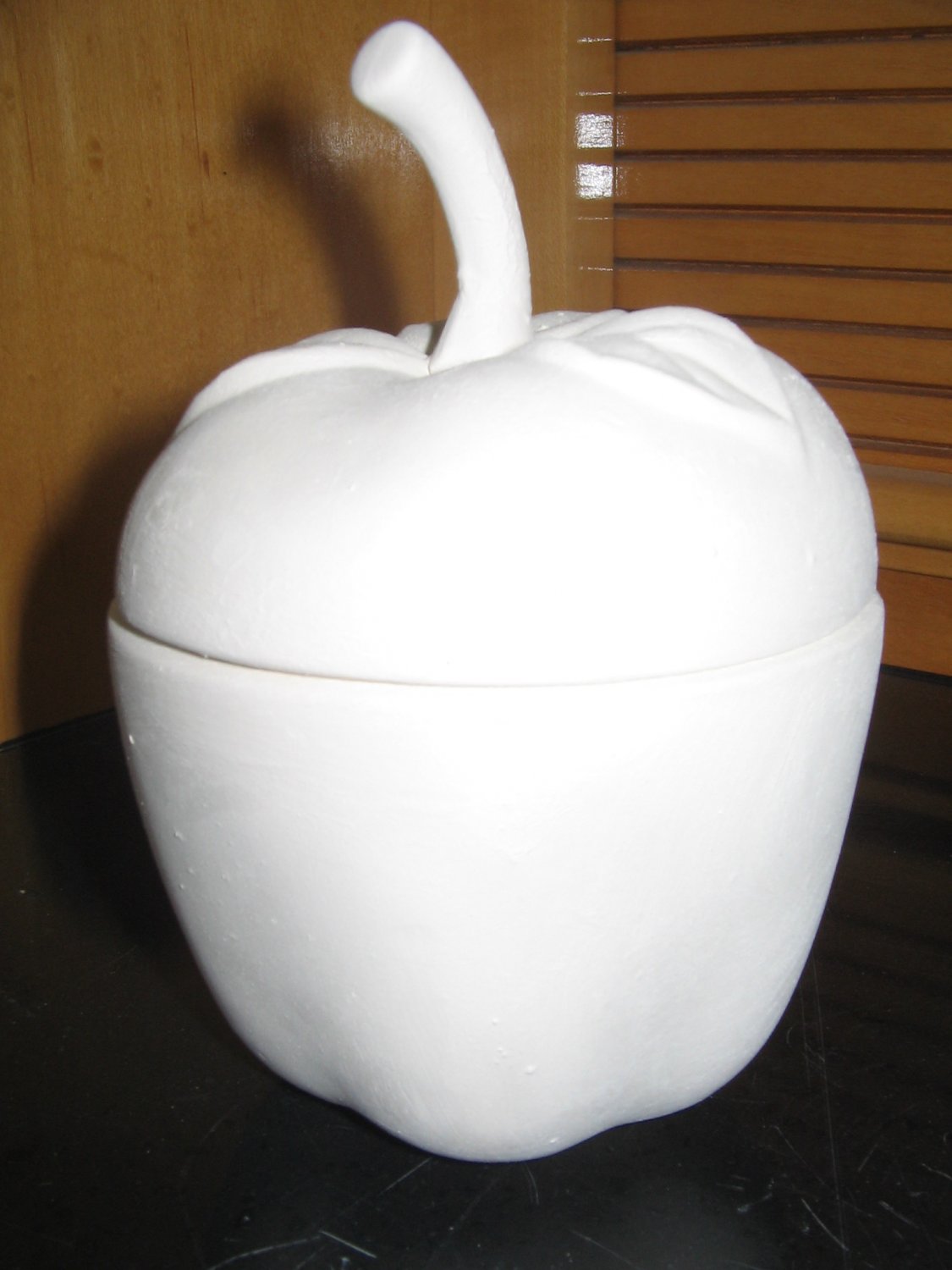 Apple Bowl With Lid Ready To Paint Ceramics U Paint