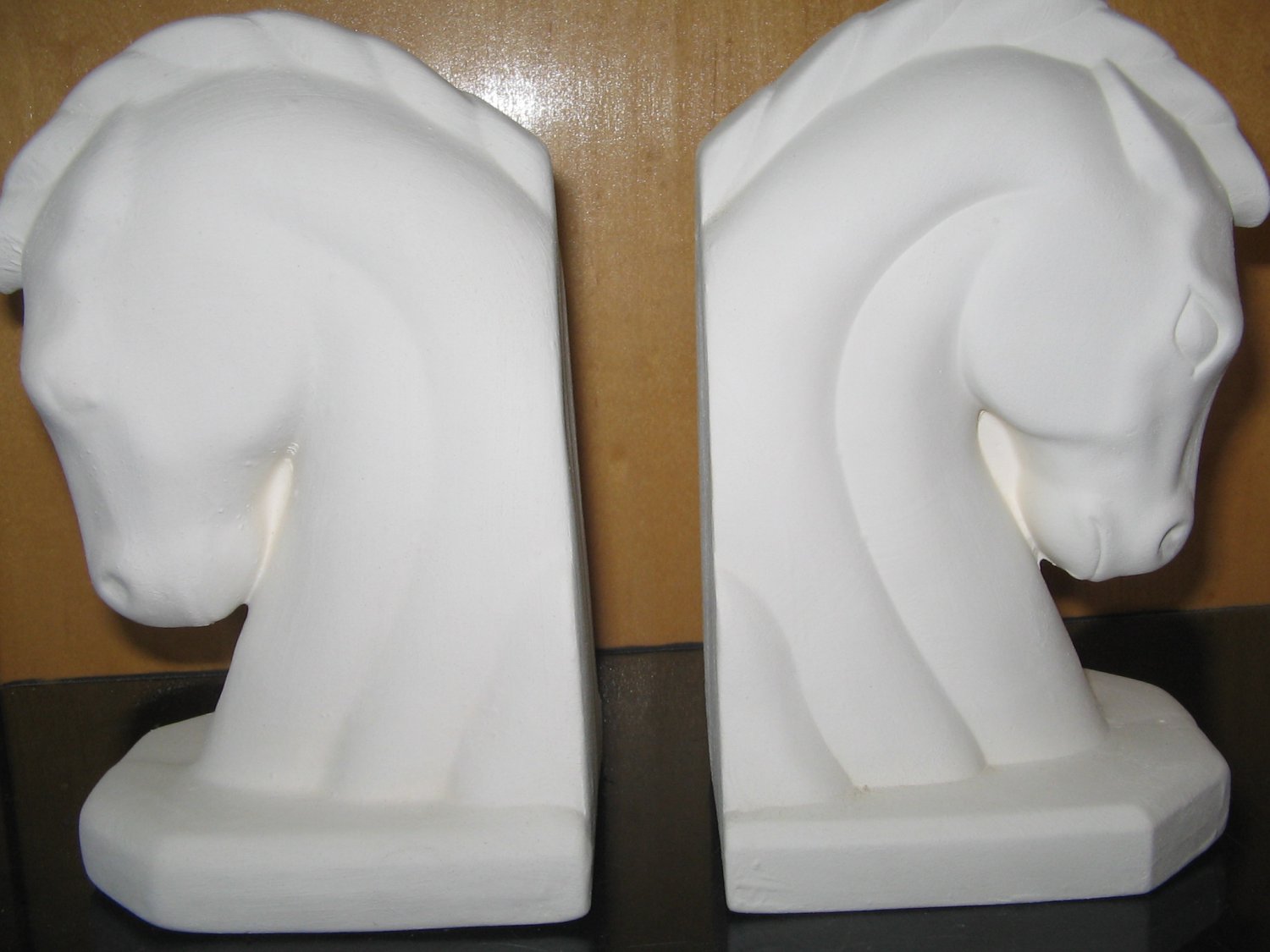 Ceramic Bisque Horse Head Bookends Ready To Paint U Paint