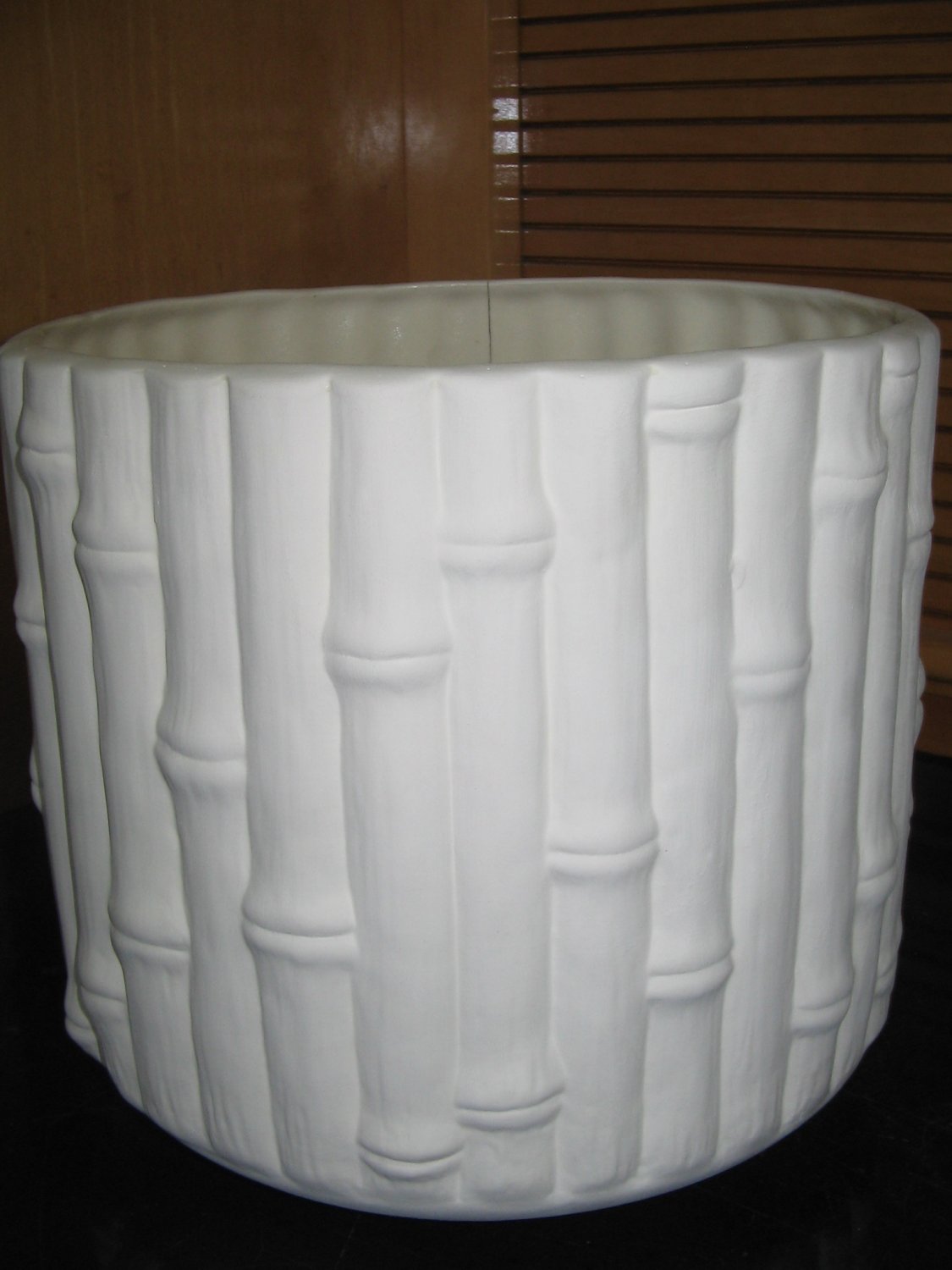 Ready To Paint Bamboo Look Ceramic Flower Pot Bisque U Paint