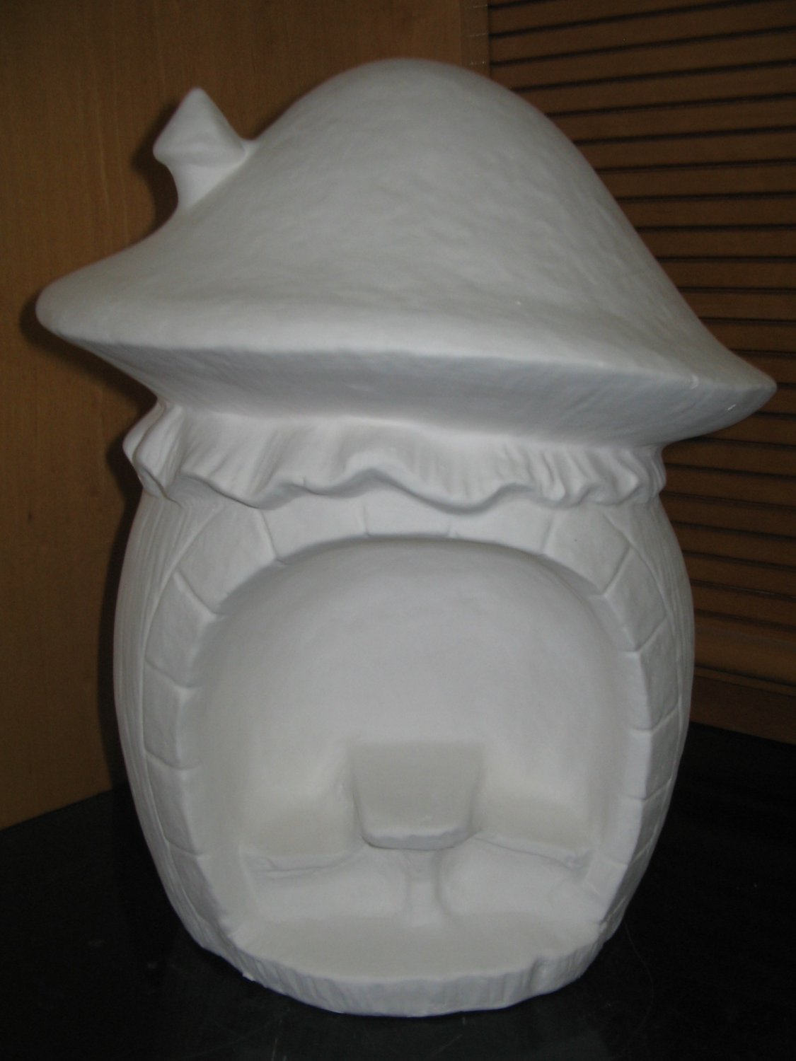 U Paint Ceramic Mushroom House With Bench And Table Ready To Paint Ceramic Bisque
