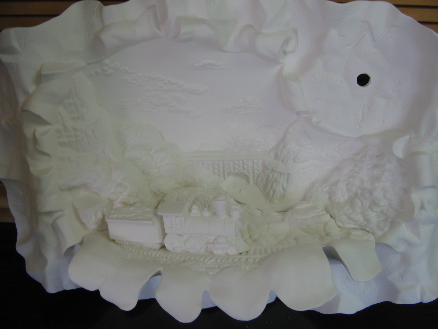 Ready To Paint Western Train Clock U Paint Ceramic Bisque