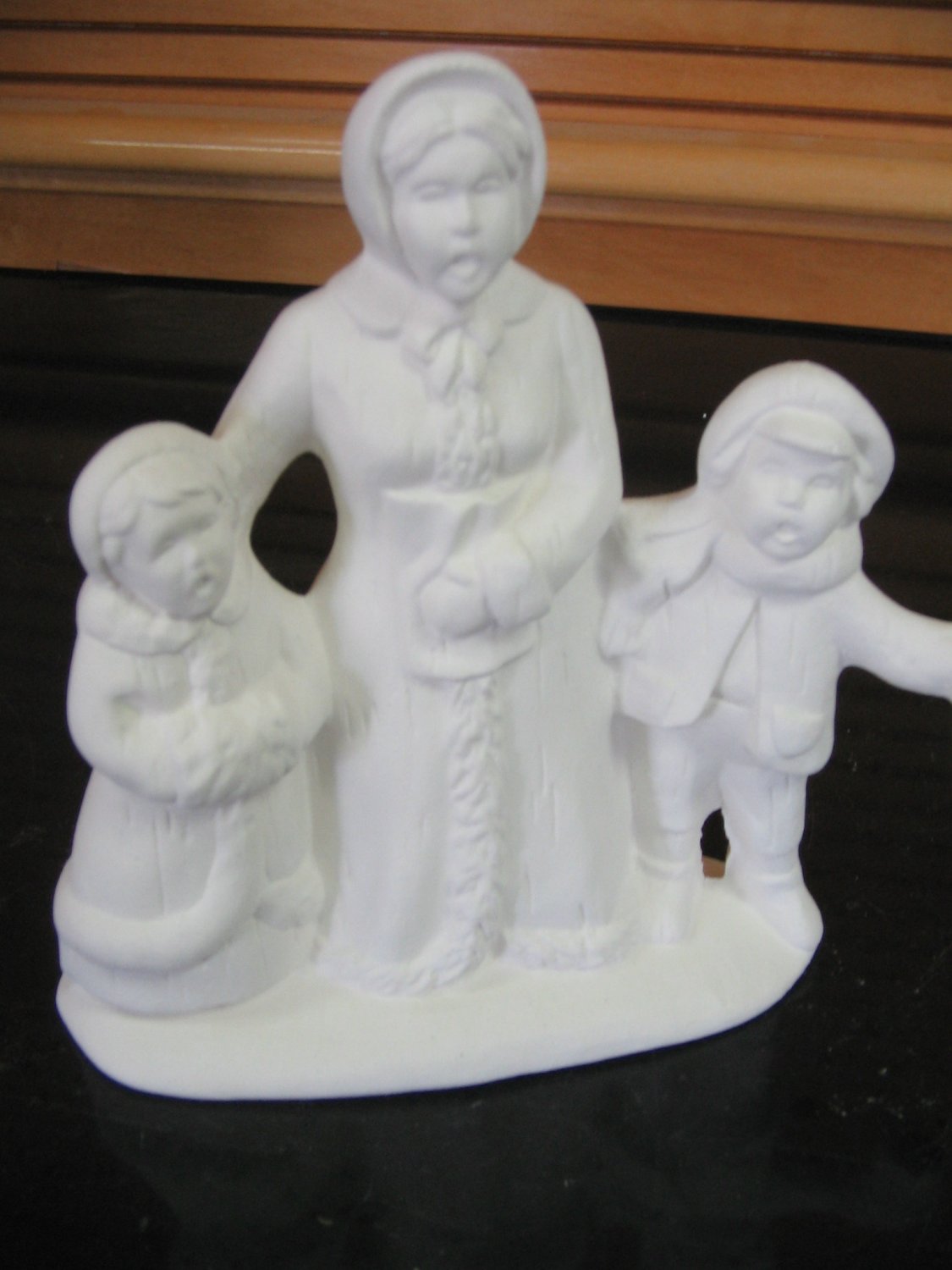 Ceramic Carolers Mother And Children Bisque Ready To Paint U Paint