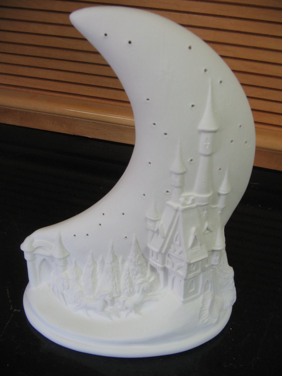 Ready To Paint Unicorn Castle Moon Light Ceramic Bisque U Paint Ceramics