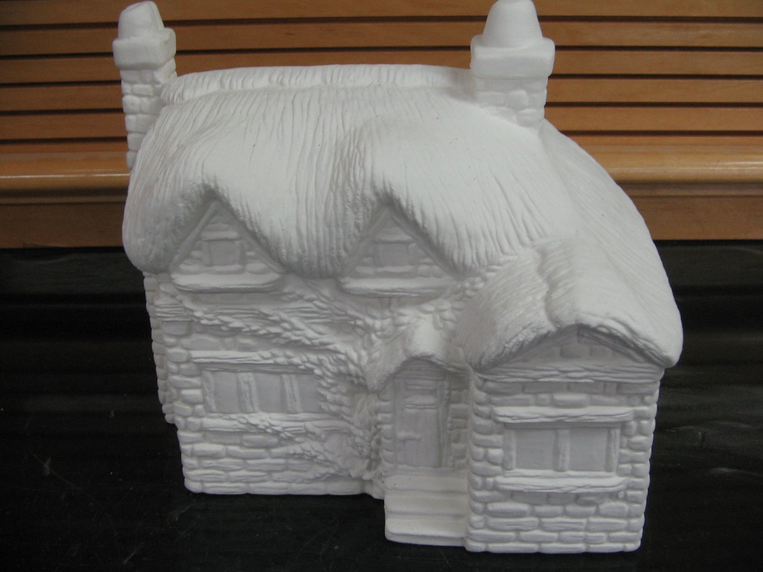Ready To Paint Stone And Thatched Roof House U Paint Ceramics