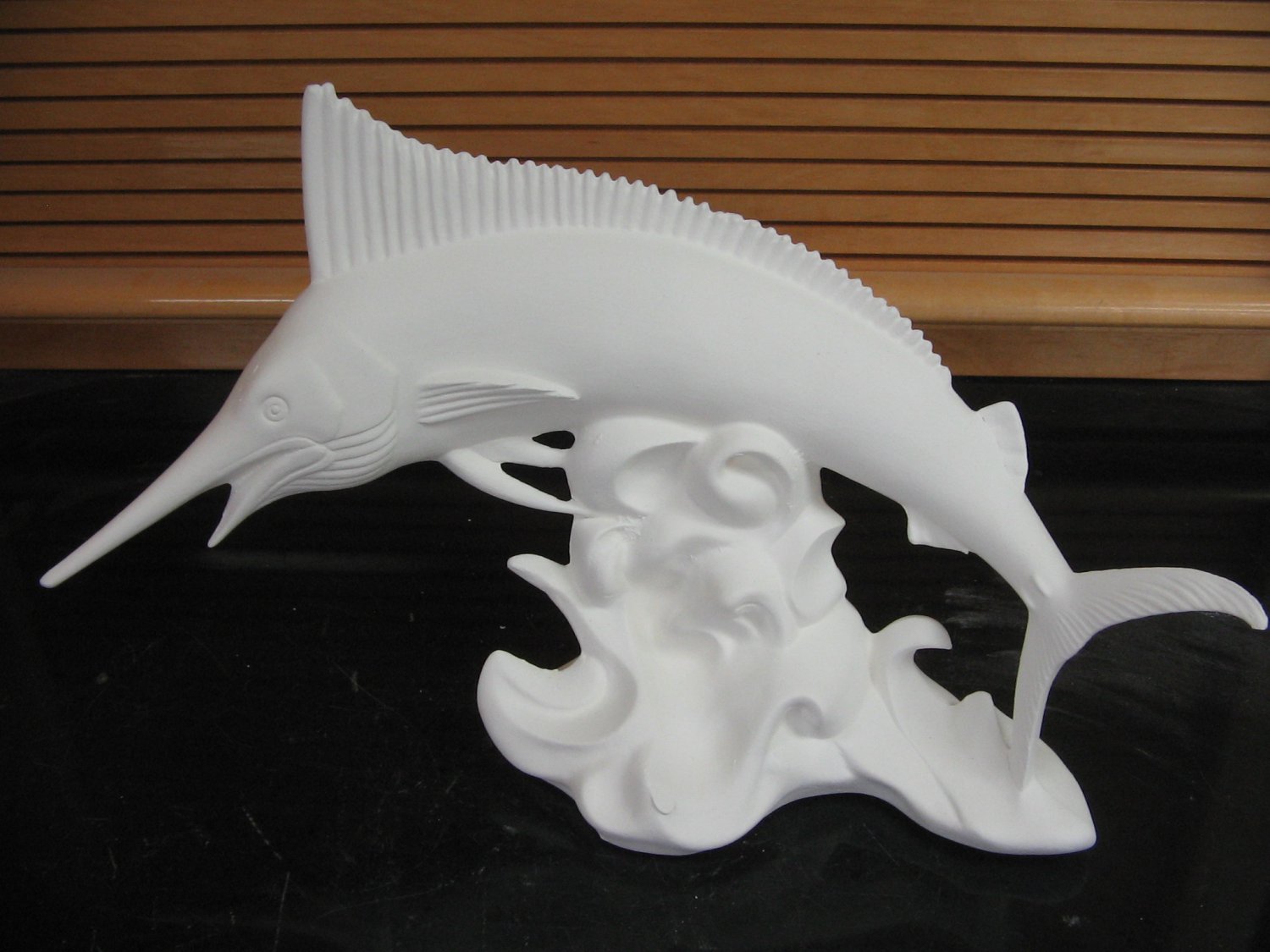 Ceramic Marlin On Waves Ready To Paint Bisque U Paint Ceramics