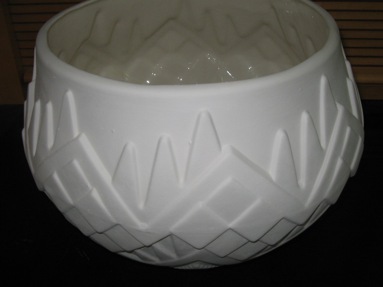 Large Southwestern Look Flower Pot Planter Ceramic Bisque Ready To Paint Ceramics