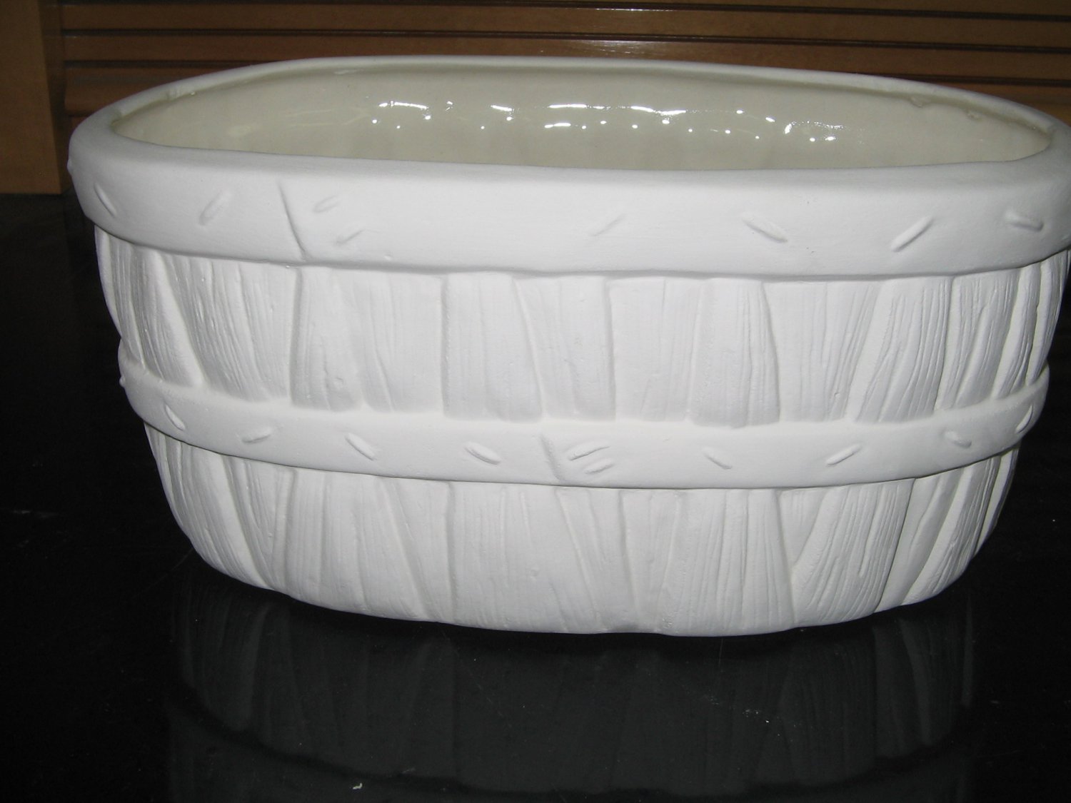 Ready To Paint Bushel Basket Look Planter Flower Pot U Paint Ceramics