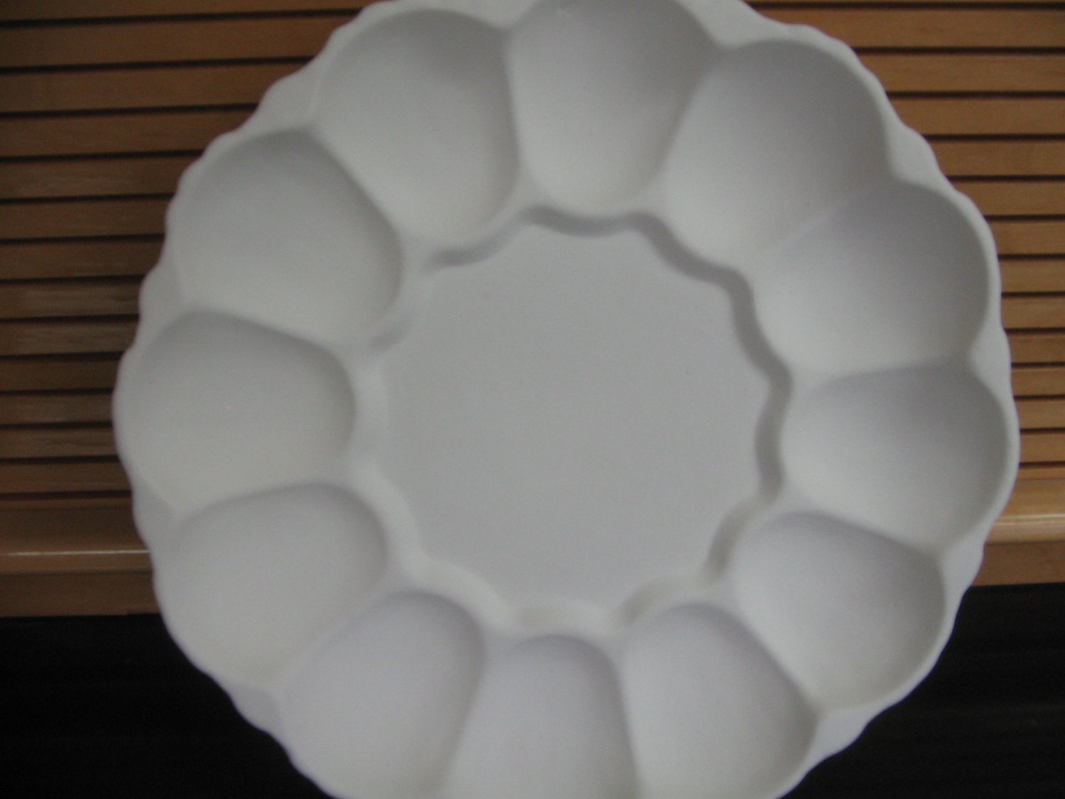 Deviled Egg Plate Scalloped Edges Ready To Paint Ceramic Bisque U Paint