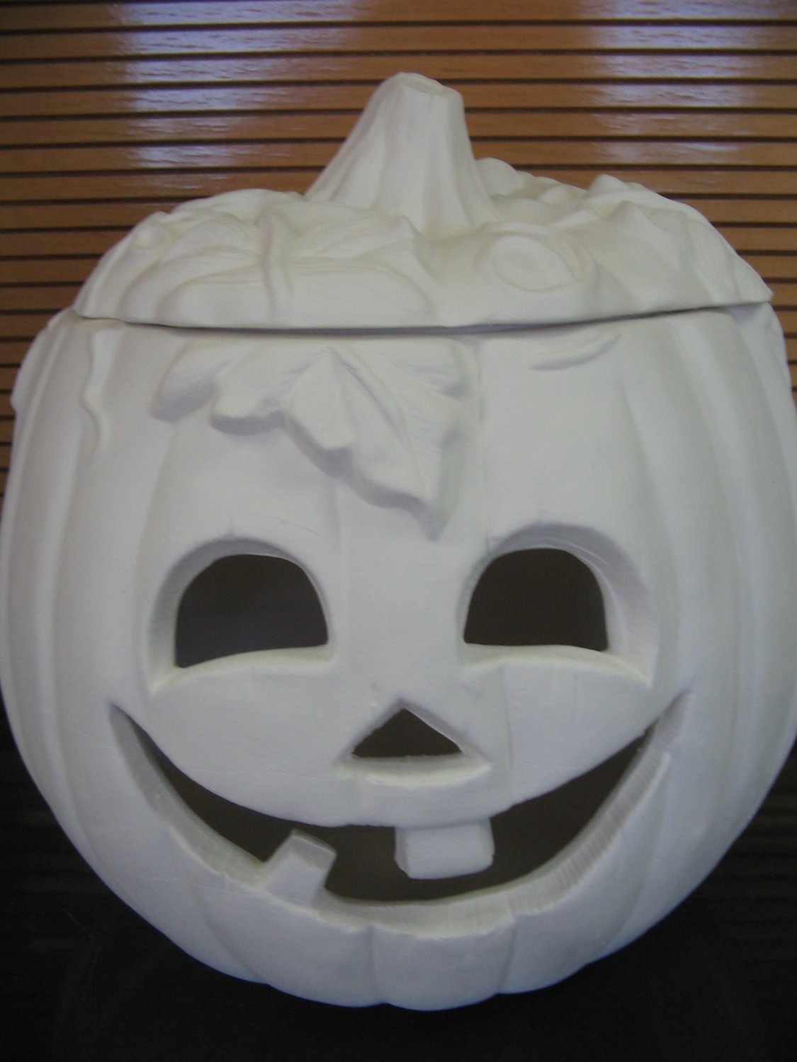 Large Ceramic Pumpkin With Face Cut Out Bisque Ready To Paint Ceramics U Paint