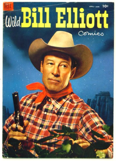 * WILD BILL ELLIOTT #13 Dell Comics 1954 -- Classic Western -- Photo Cover