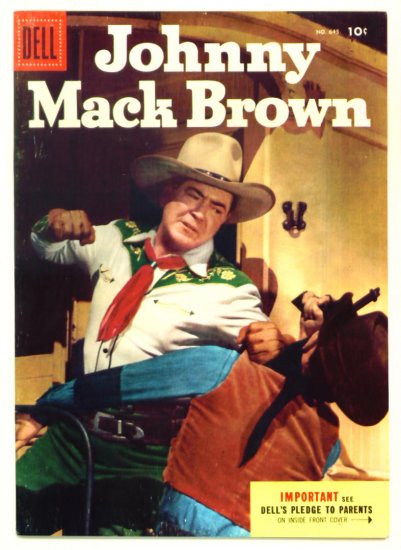 JOHNNY MACK BROWN Dell Comics 1955 Four Color #645 Western