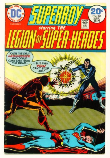 SUPERBOY #201 DC Comics 1974 LEGION of SUPERHEROES