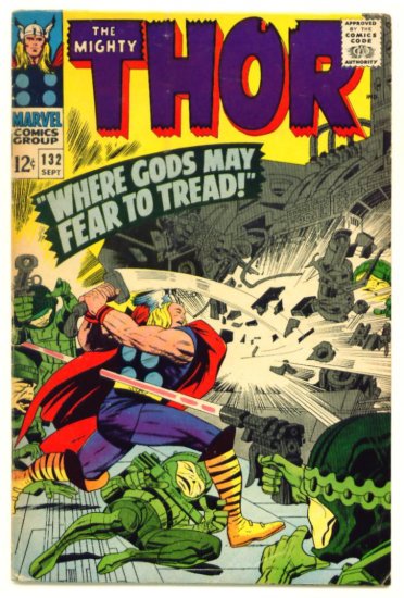 THOR #132 Marvel Comics 1966 Jack Kirby FIRST APPEARANCE OF EGO