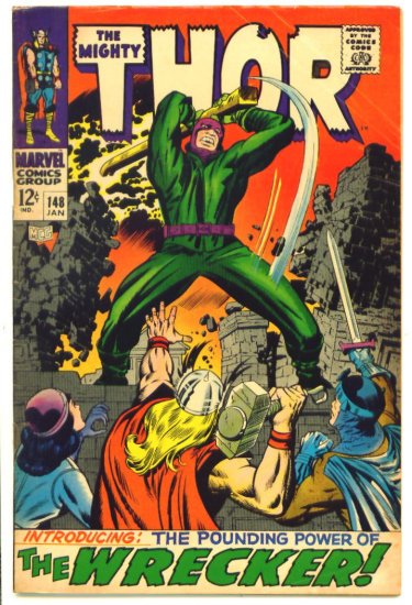 THOR #148 Marvel Comics 1968 Origin of Black Bolt INHUMANS