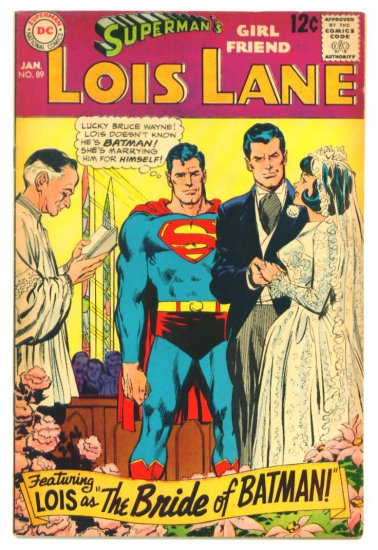 LOIS LANE #89 DC Comics 1969 Batman & Superman co-star