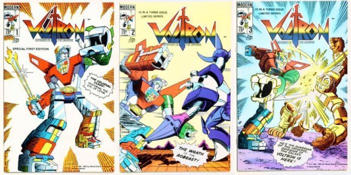 VOLTRON #1 #2 #3 Lot of 3 Modern Comics 1985 Full Run