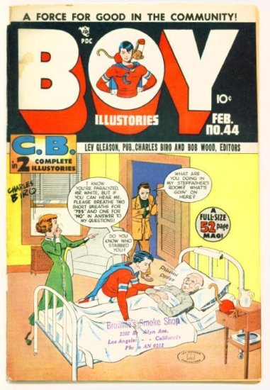 BOY COMICS ILLUSTORIES #44 Lev Gleason 1949 Crimebuster